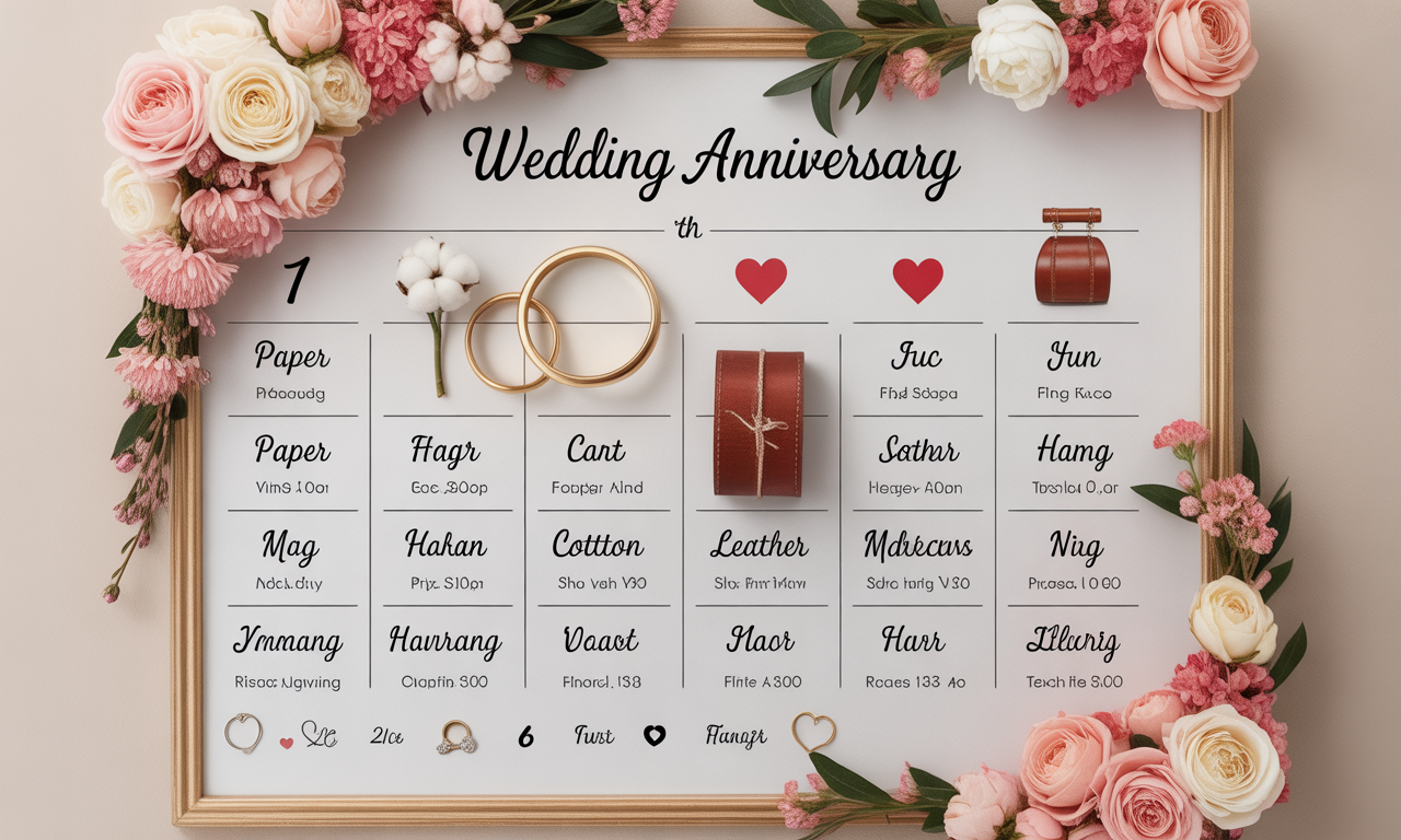 découvrez notre tableau des noces de mariage, qui révèle le nom de chaque année de mariage ainsi que sa signification. un guide précieux pour célébrer vos anniversaires de manière significative et mémorable.