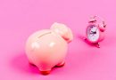 une tirelire cochon rose
