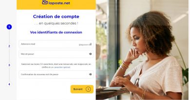 interface de laposte.net messagerie