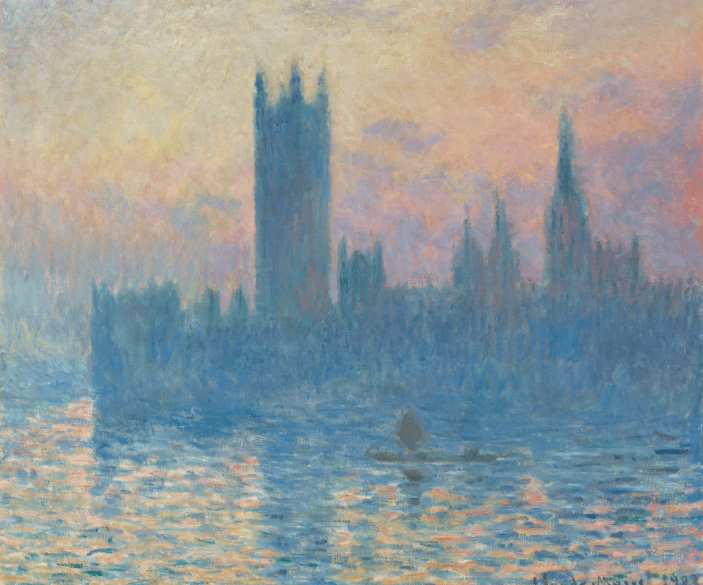 Un Tableau de Claude Monet aux nuances de couleurs chaudes et froides