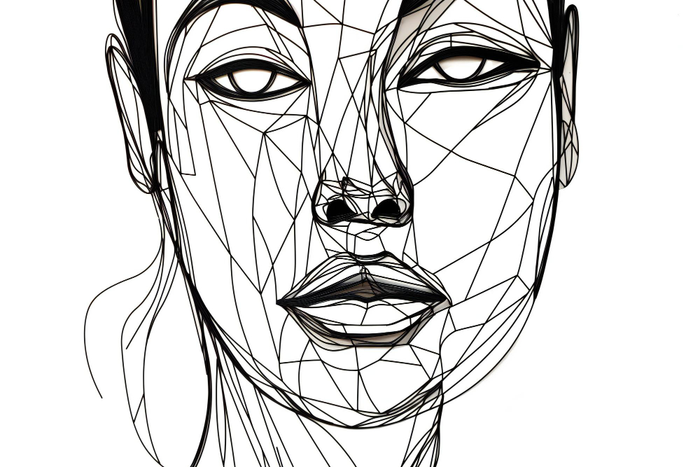 dessin de visage de femmes avec des traits
