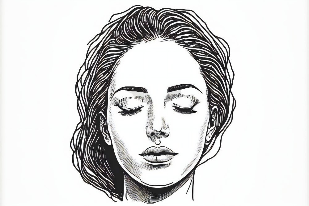dessin d'un visage de femme