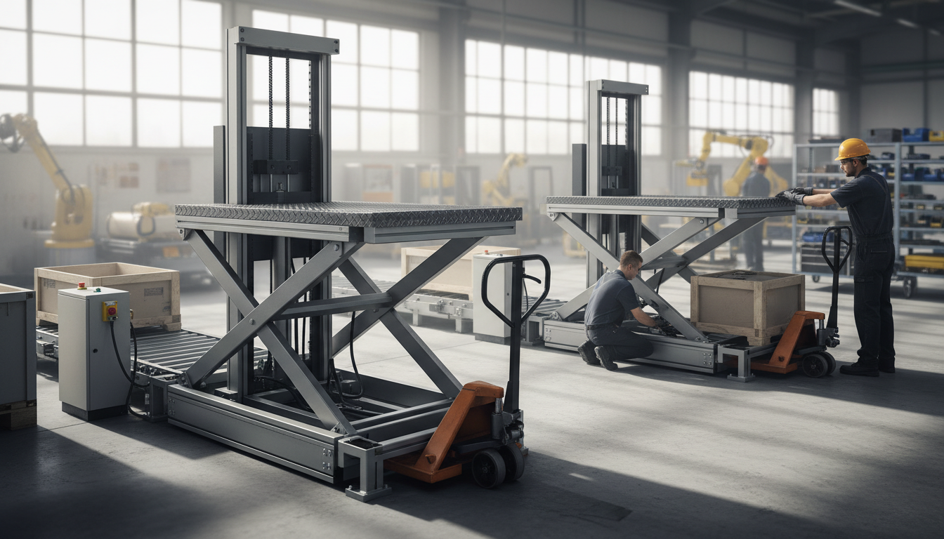 découvrez comment des tables élévatrices sur mesure peuvent renforcer la sécurité et optimiser la productivité dans l'industrie, en s'adaptant parfaitement à vos besoins spécifiques.