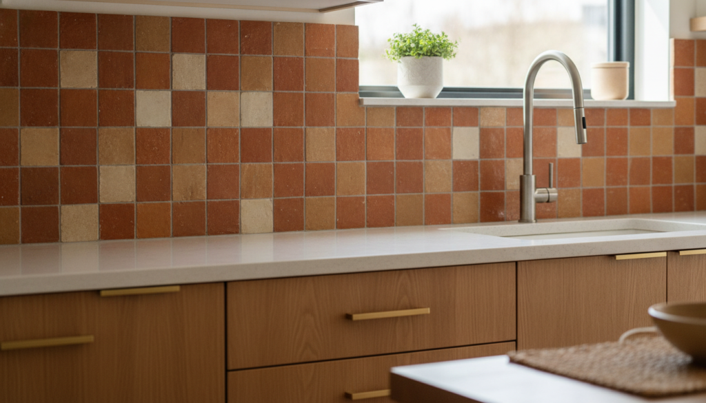 découvrez les tendances crédence 2026 avec l'essor irrésistible des teintes terreuses qui supplantent le blanc, apportant chaleur et originalité à votre cuisine.